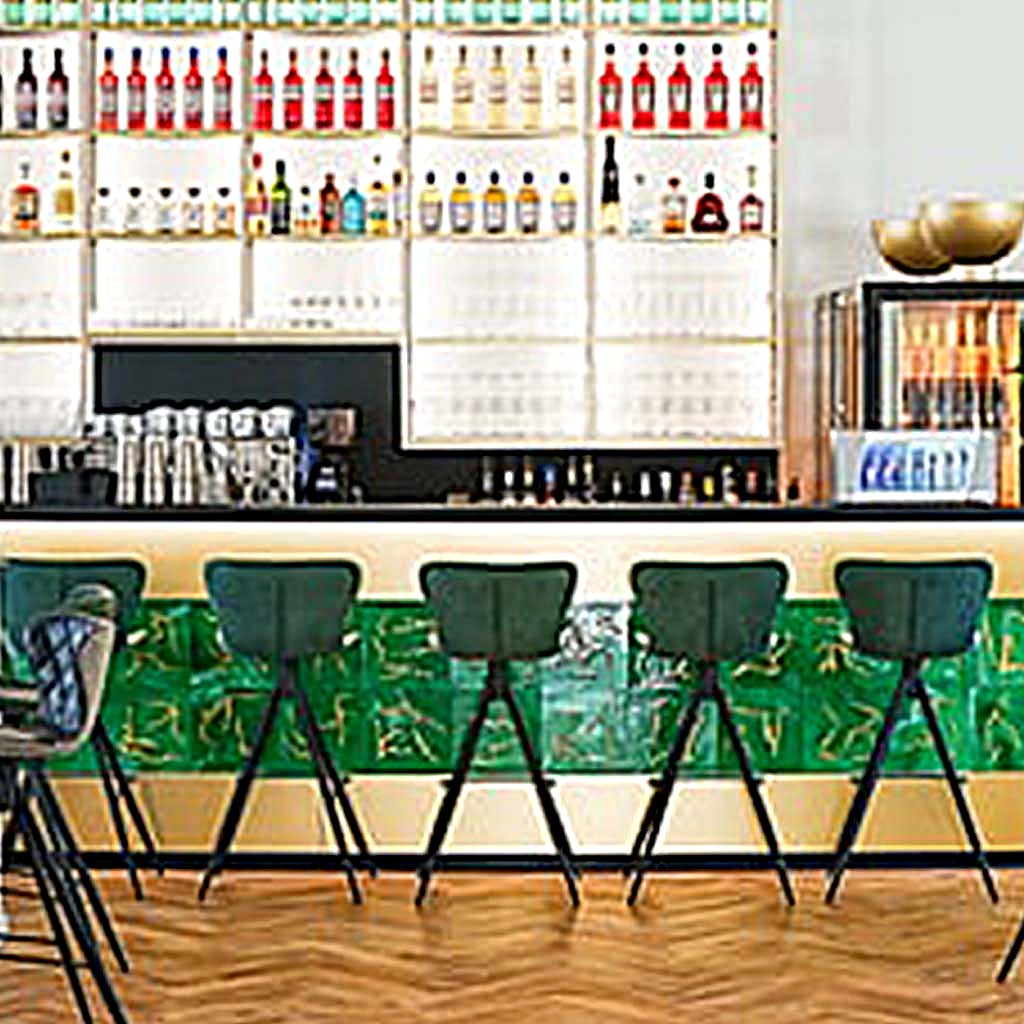 bar counter glass tiles